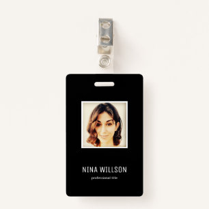 Photo Business ID on Black ID Badge