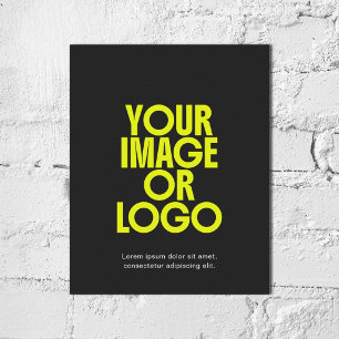 Photo Business Logo Simple Minimal Black Poster