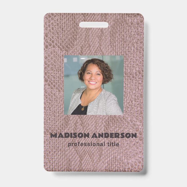 Photo Business Snakeskin  ID Badge (Front)