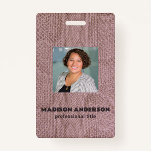 Photo Business Snakeskin ID Badge