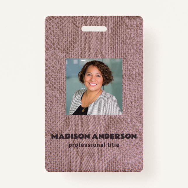 Photo Business Snakeskin  ID Badge (Front)