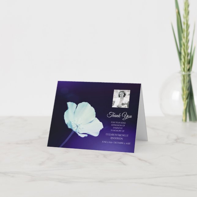 Photo by Sympathy Thank You Solemn Wildflower Card (Front)