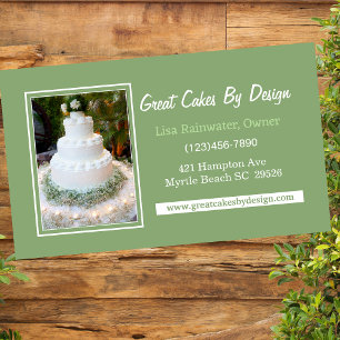 Photo Cake Baker Chef Caterer Decorator  Business Card