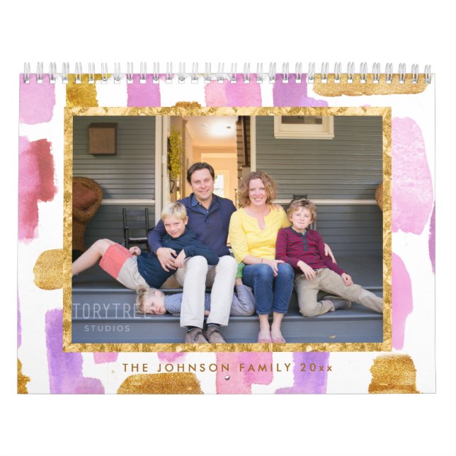 Photo Calendar Pink And Gold (Cover)