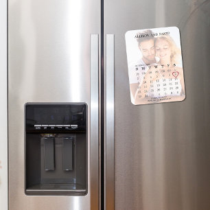 Photo Calendar Wedding Save the Date Magnet