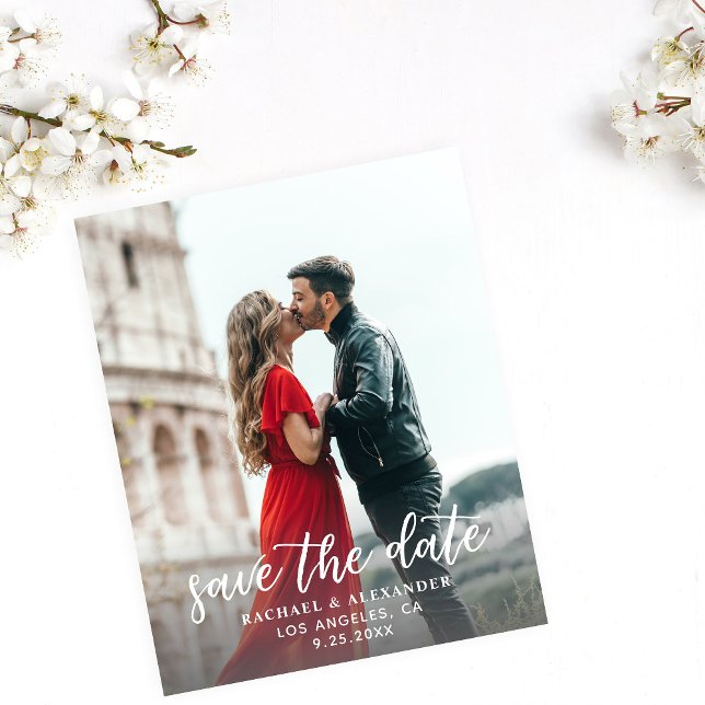 Photo & Calligraphy 2-A Lighter Save the Date Flyer (Creator Uploaded)