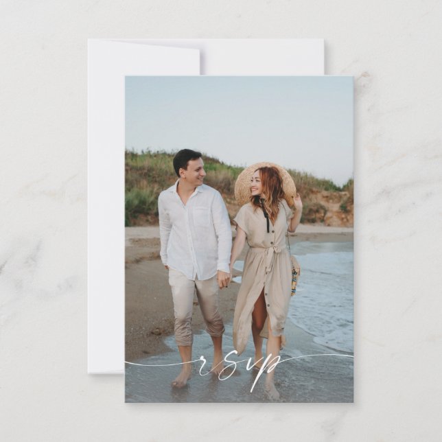 Photo & Calligraphy 3 Mod Vertical no Meal RSVP (Front)