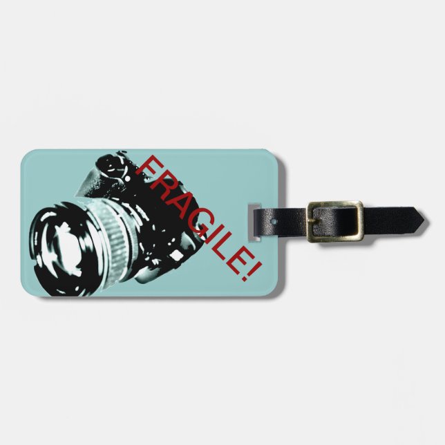 Photo camera equipment travel tag (Front Horizontal)