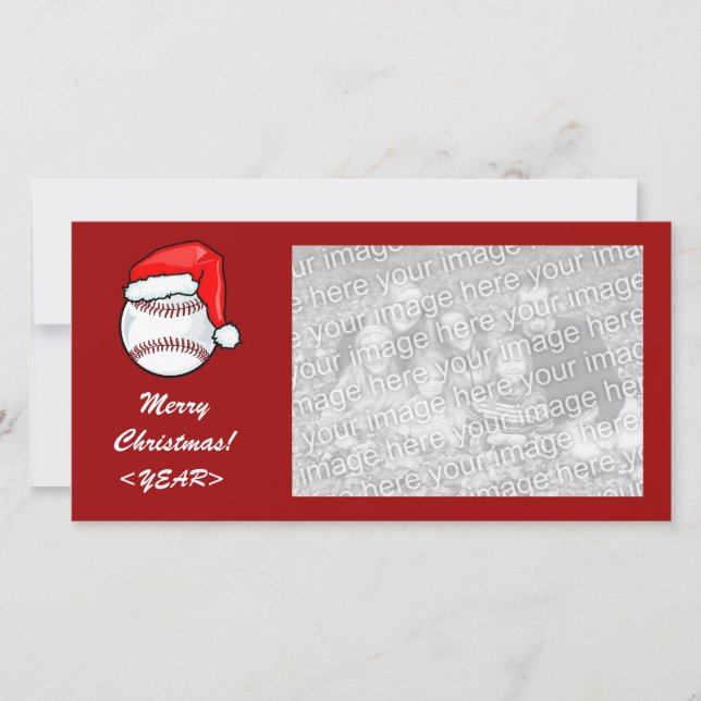 Photo Card - Christmas Baseball (Front)