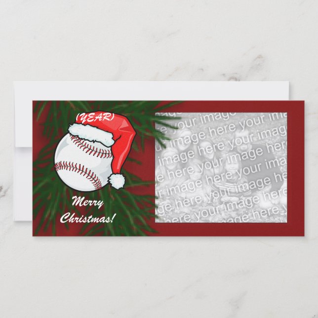 Photo Card - Christmas Baseball (Front)