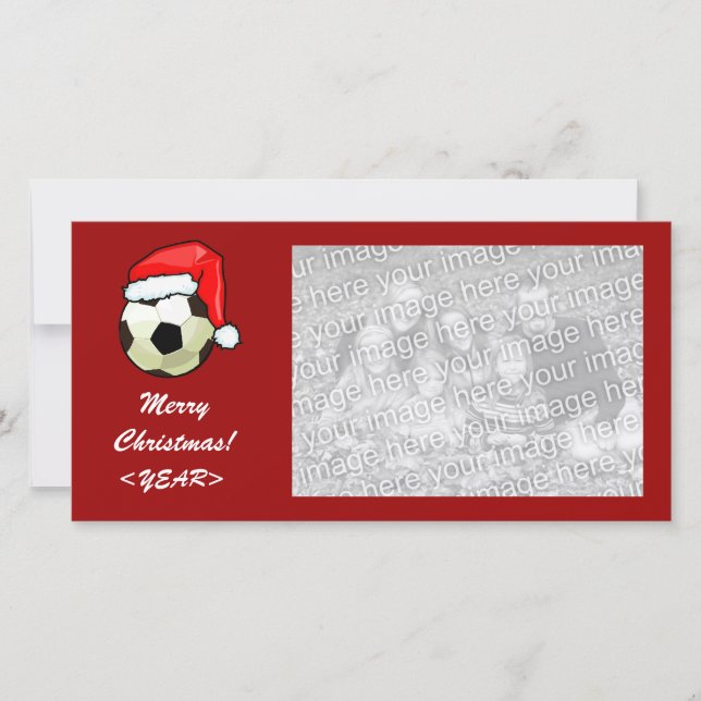 Photo Card - Christmas Soccerball (Front)