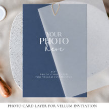 Photo Card for Vellum Wedding Invitation
