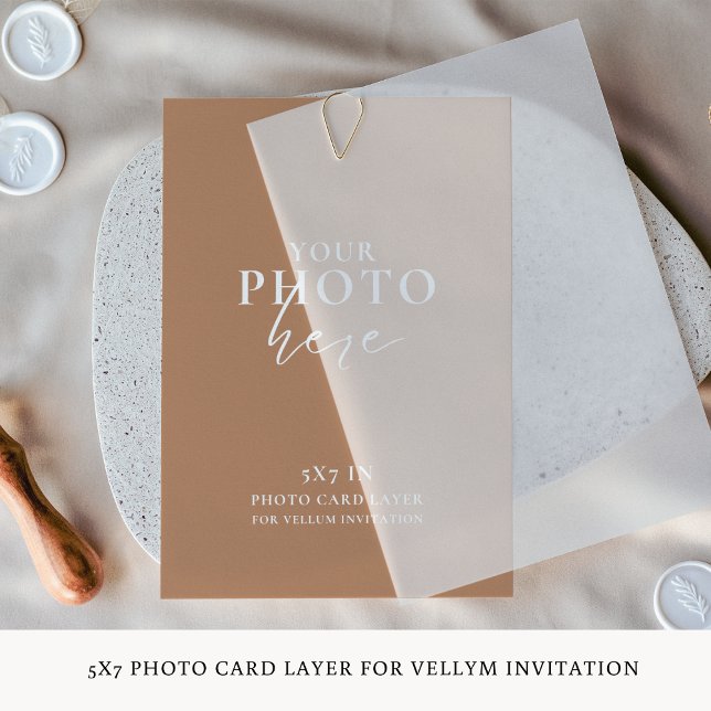 Photo Card for Vellum Wedding Invitations (Creator Uploaded)