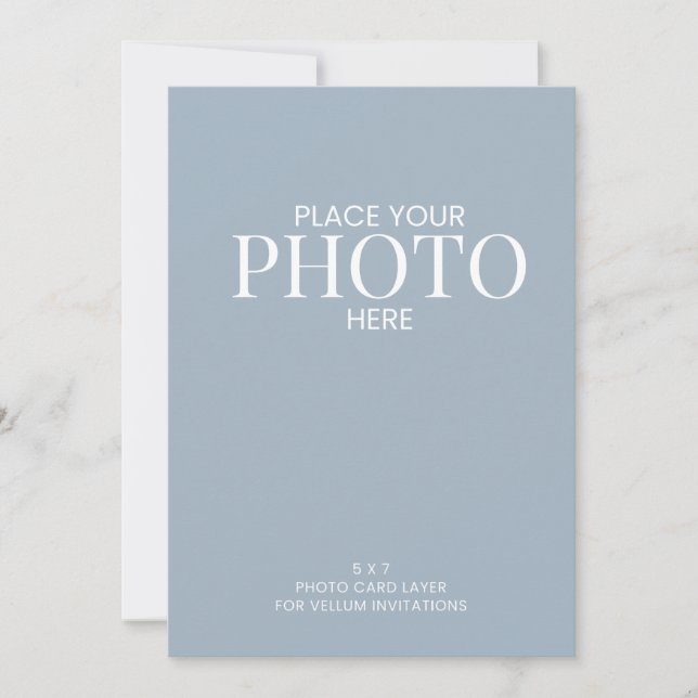 Photo Card for Vellum Wedding Invitations (Front)