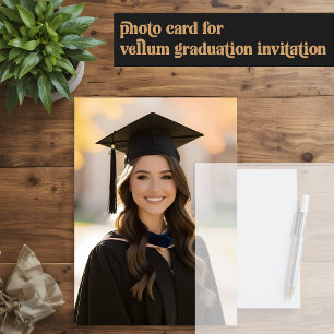 Photo Card Insert for Vellum Graduation Invitation