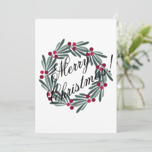 Photo Card Personalise Merry Christmas Script