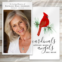 Photo Cardinal Memorial Card