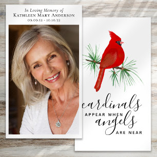 Photo Cardinal Memorial Card