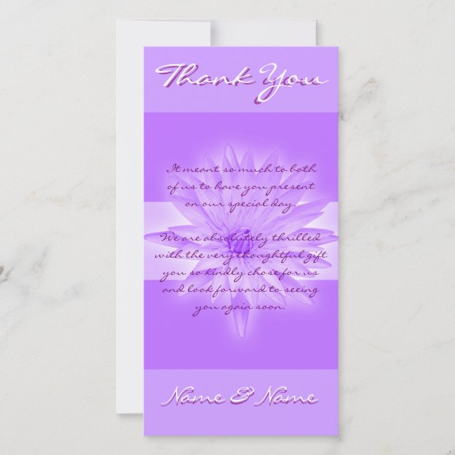 Photo cards template - customisable lillies (Front)