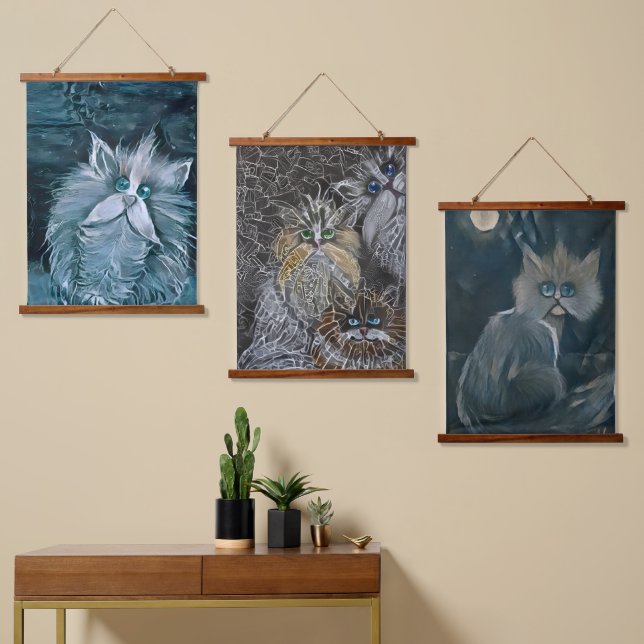 Photo Cat Collection Hanging Tapestry (Asymmetrical)