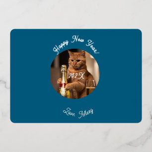 Photo Cat Custom Pet Name New Year