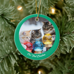 Photo Cat Customize Ceramic Tree Decoration