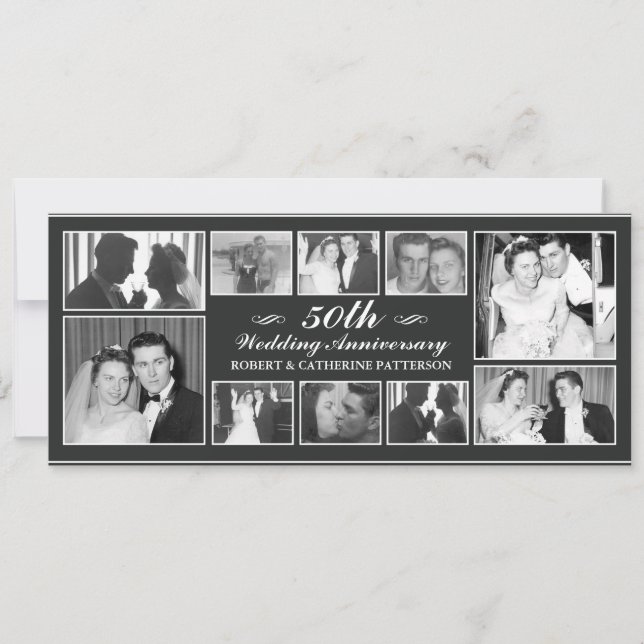 Photo Celebration 50th Wedding Anniversary Invitation (Front)