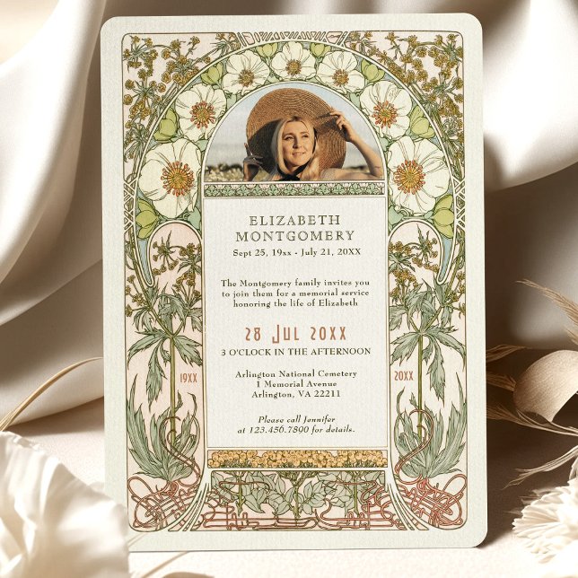 Photo Celebration of Life by Alphonse Mucha Invitation (Creator Uploaded)