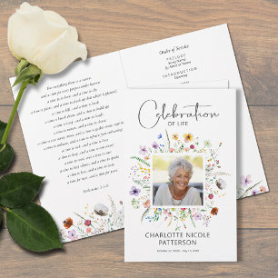 Photo Celebration of Life Funeral Program  Flyer