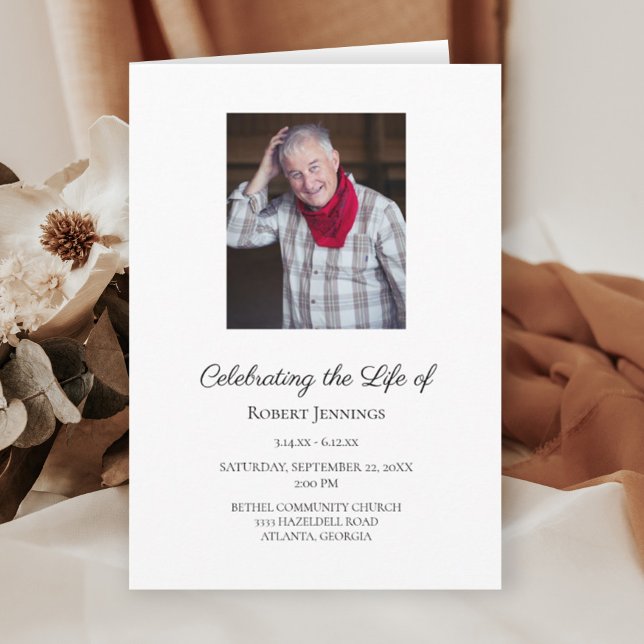 Photo Celebration of Life Memorial Funeral  Programme (Creator Uploaded)