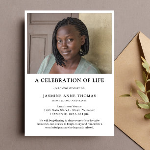Photo Celebration of Life Memorial Invitation