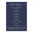 Photo Celebration of Life Order of Service Blue