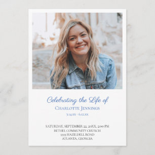 Photo Celebration of Life Order of Service Program Programme