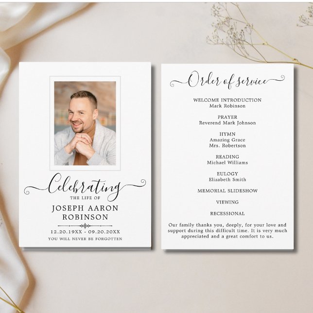 Photo Celebration of Life Order of Service Programme (Creator Uploaded)