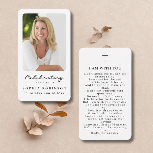 Photo Celebration of Life Remembrance Prayer Card