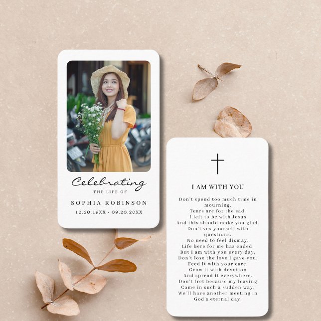 Photo Celebration of Life Remembrance Prayer Card (Creator Uploaded)