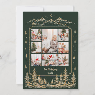 Photo Celestial Christmas Tree Woodland Holiday Card