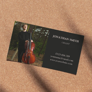 Photo Cellist Modern Musician Business Card