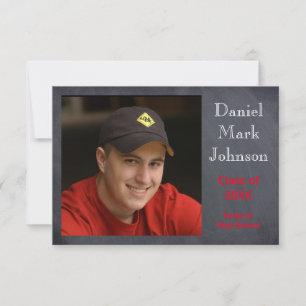 Photo Chalkboard Background -3x5 Grad Announcement
