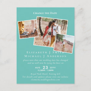 PHOTO Change the Date Plans Postponement ANY Event Postcard