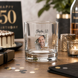 Photo Chapter 50 birthday Whiskey Glass