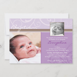 PHOTO CHRISTENING INVITES :: charity 7L