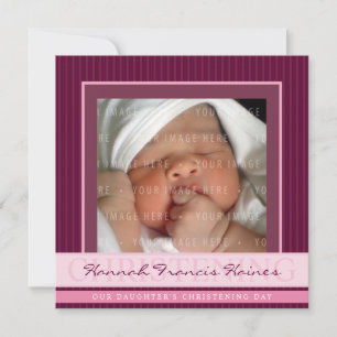 PHOTO CHRISTENING INVITES :: elegance 3SQ