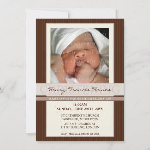 PHOTO CHRISTENING INVITES :: elegance 6P