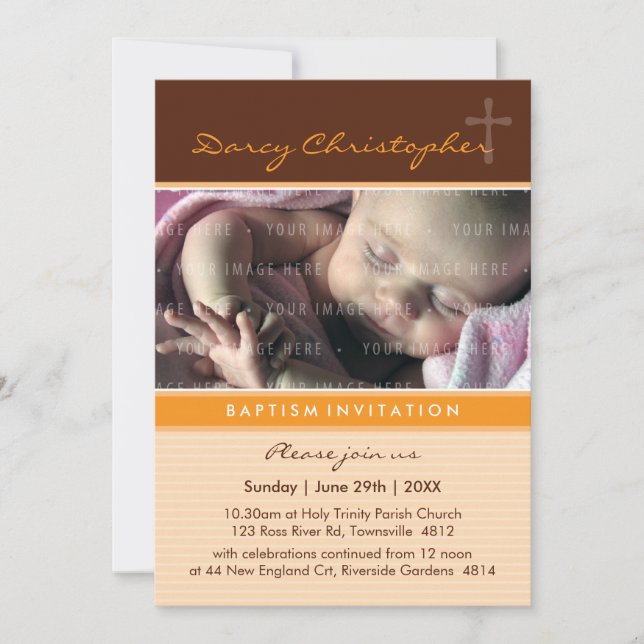 PHOTO CHRISTENING INVITES :: faith 4P (Front)