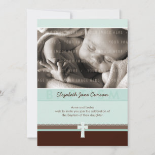 PHOTO CHRISTENING INVITES :: pure 3 P