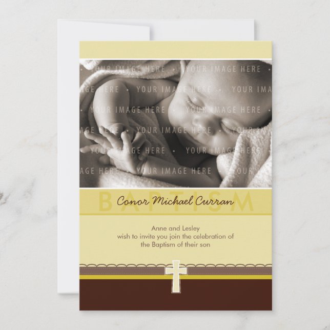 PHOTO CHRISTENING INVITES :: pure 4 P (Front)