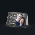 Photo Christmas Card, Chalkboard, Hark the Herald Card<br><div class="desc">Hark the Herald Angels Sing is a beloved classic and Christian Christmas song. These words,  on a trendy chalkboard look is the foundation for a photo Christmas card. Add your picture very easily,  and personalise the inside by adding your family name.</div>