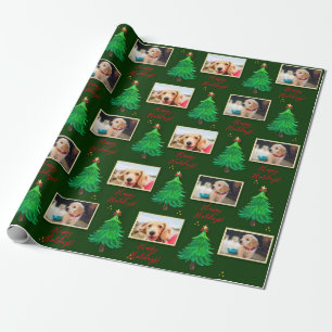 PHOTO christmas dog pet custom Wrapping Paper