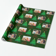 PHOTO christmas dog pet custom Wrapping Paper